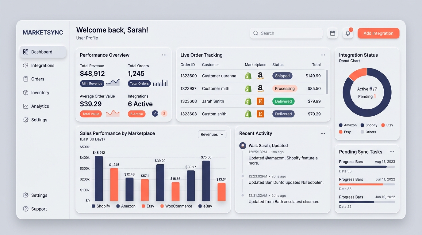 Monotegra Dashboard Mockup